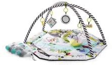 Игровой коврик KinderKraft SmartPlay, белый/черный на tehnoparc.md Игровой коврик KinderKraft SmartPlay, белый/черный