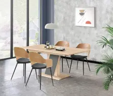 Masă Modern Slider 140/180x80x80cm, stejar sonoma/ardezie gri pe tehnoparc.md Masă Modern Slider 140/180x80x80cm, stejar sonoma/ardezie gri