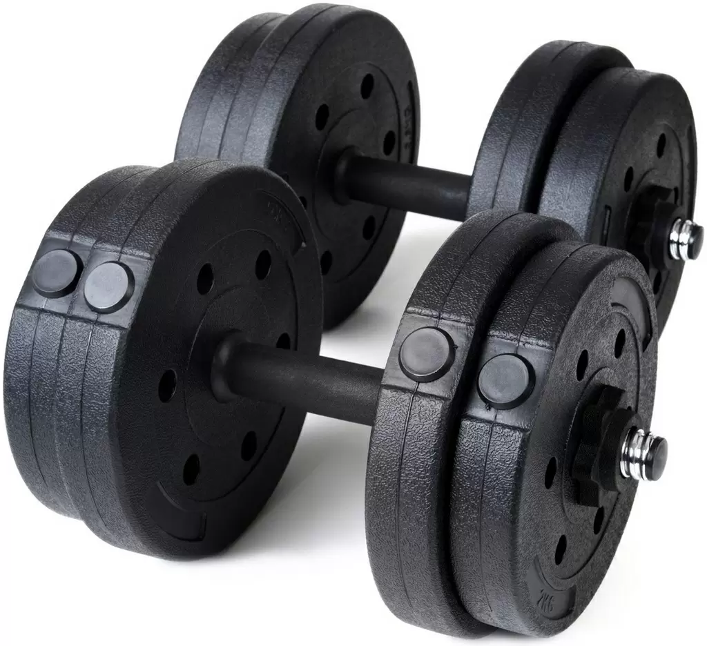 Гантель FunFit Dumbbell Set 2x10кг, черный