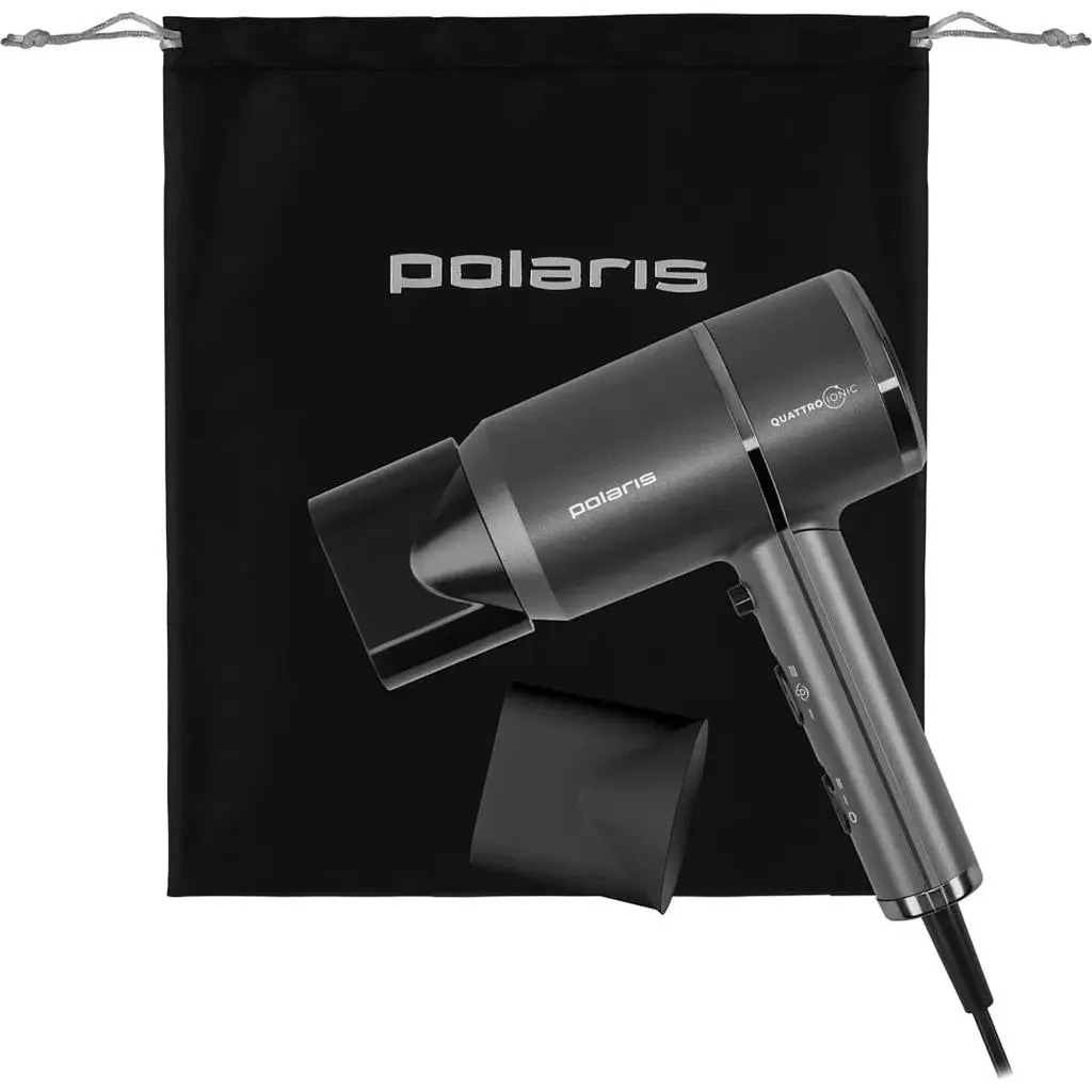 Фен Polaris PD2044Ti Quattro Ionic Graphite, серый