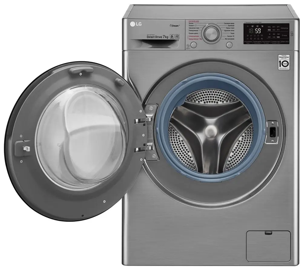 Maşină de spălat rufe LG F2M5HS6S, argintiu