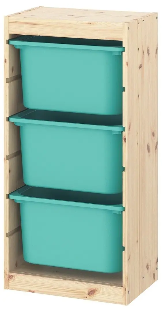 Etajeră cu containere IKEA Trofast 44x30x91cm, pin alb/turcoaz pe tehnoparc.md Etajeră cu containere IKEA Trofast 44x30x91cm, pin alb/turcoaz