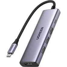 Multiplicator Ugreen 5in1 Type-C, gri