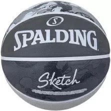Мяч баскетбольный Spalding Sketch R.7, серый