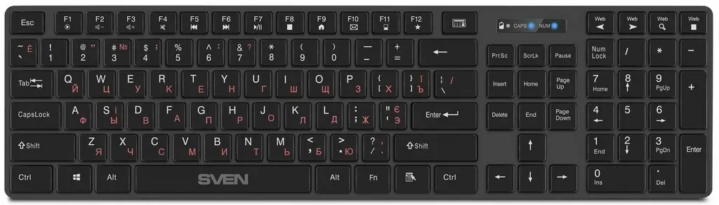 Tastatură Sven KB-E5300W, negru