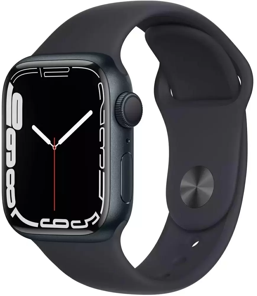 Умные часы Apple Watch Series 7 41mm, корпус из алюминия, спортивный ремешок темная ночь
