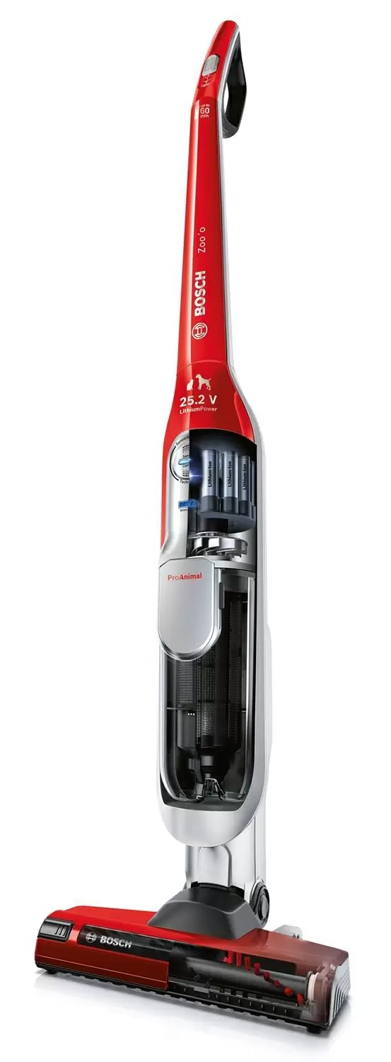 Вертикальный пылесос Bosch BCH6ZOOO, красный