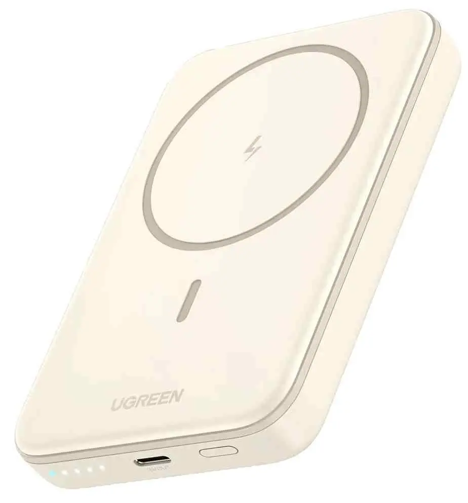 Внешний аккумулятор Ugreen Mini Qi 10000mAh 20W, бежевый на tehnoparc.md Внешний аккумулятор Ugreen Mini Qi 10000mAh 20W, бежевый