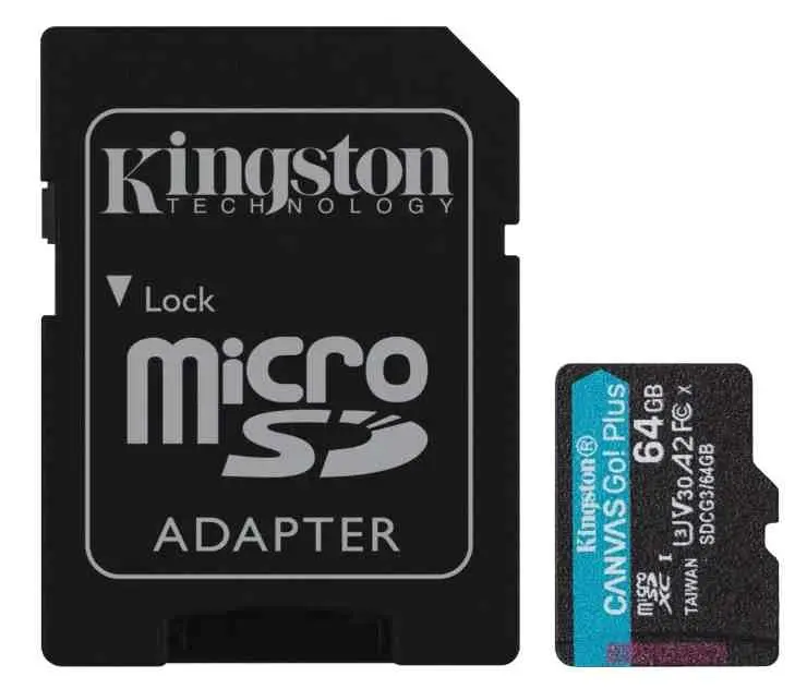 Card de memorie flash Kingston microSD 64GB Class10 A2 UHS-I U3 (V30) + SD Adapter