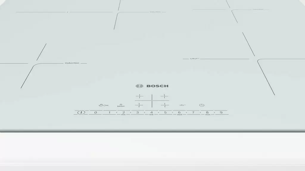 Plită incorporabilă cu inducție Bosch PUF612FC5E, alb