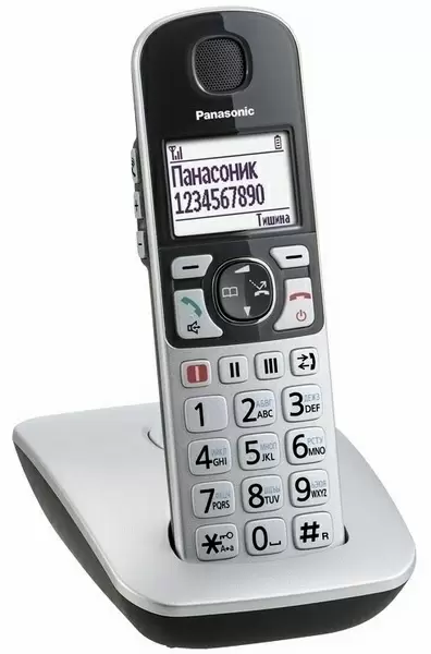 Радиотелефон Panasonic KX-TGE510RUS, серебристый