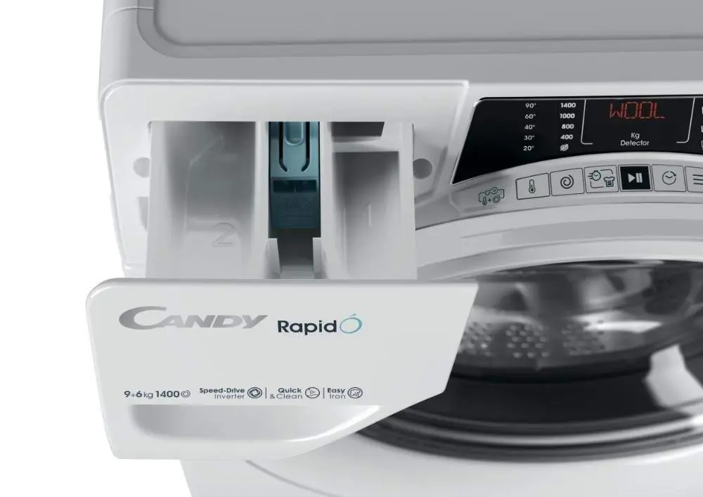 Maşină de spălat rufe Candy ROW 4964DWMT/1-S, alb