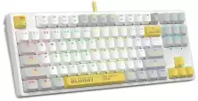 Tastatură Bloody S87, alb/gri/galben