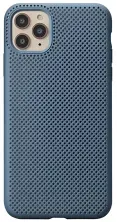 Husă de protecție Helmet Liquid Silicone Grid iPhone 11 Pro Max, albastru