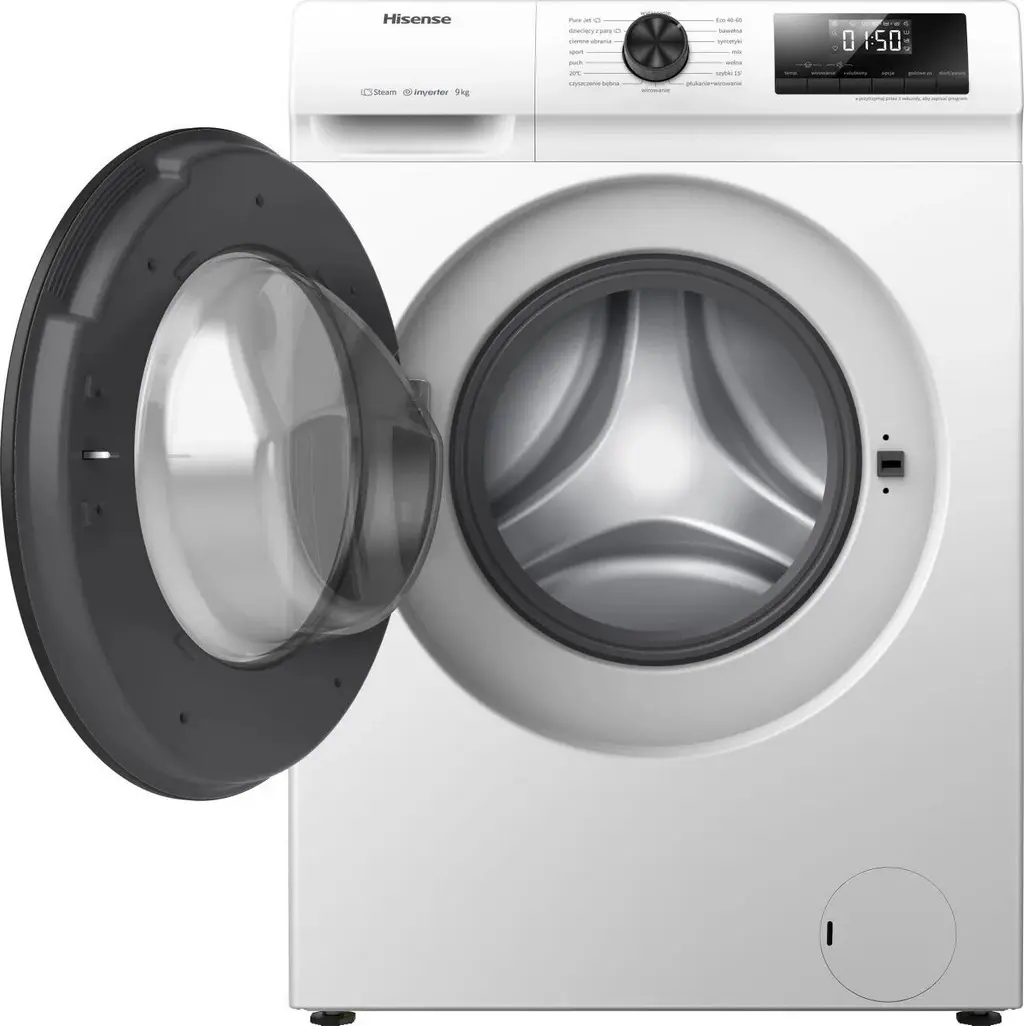 Maşină de spălat rufe Hisense WFQP9014EVM, alb