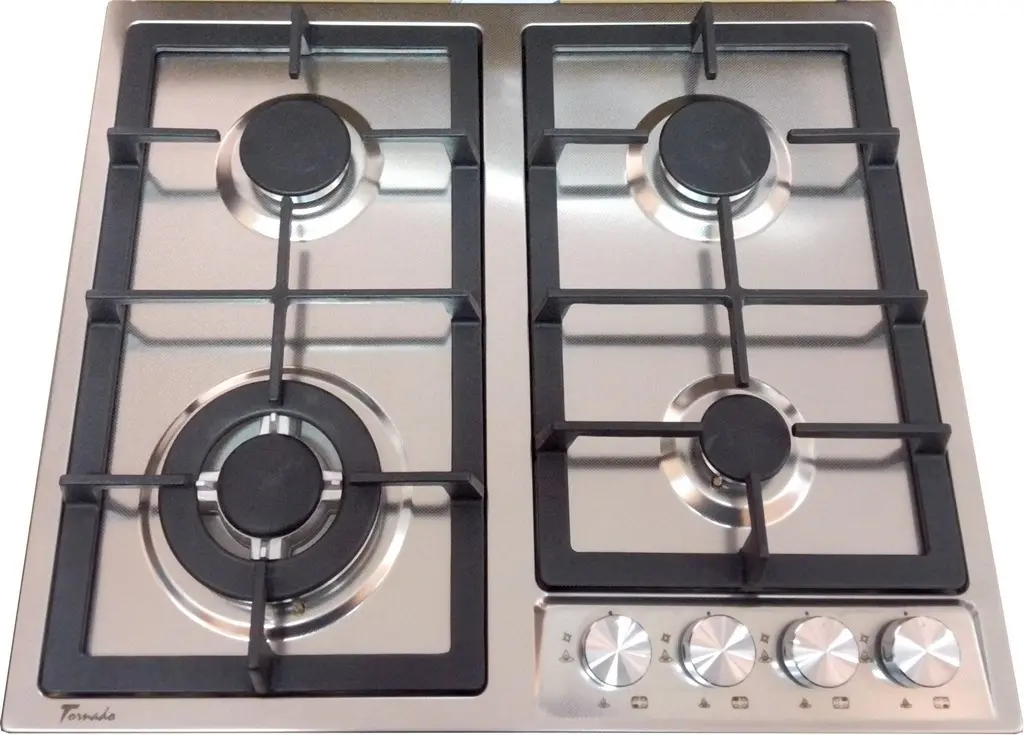 Plită incorporabilă cu gaz Tornado Texture 6041, inox