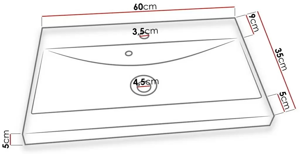 Комплект мебели Mirjan24 Olier II With Sink, белый/артизан дуб