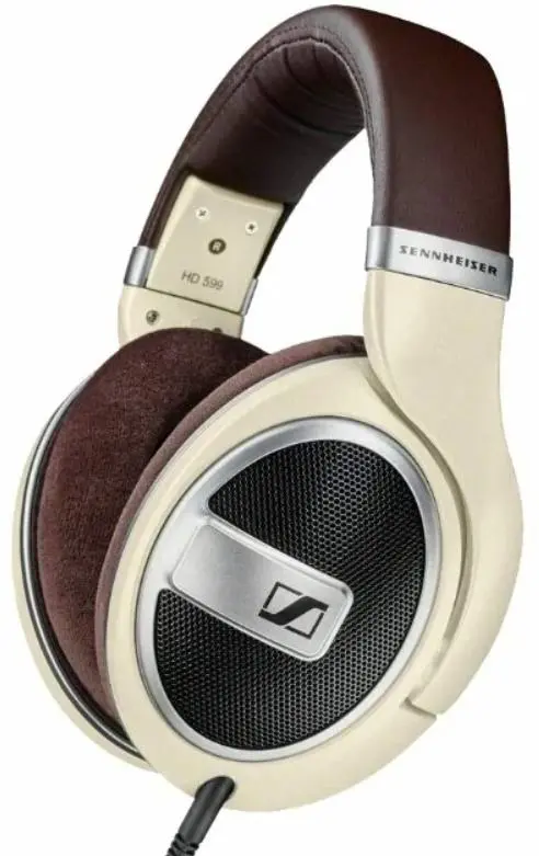 Căşti Sennheiser HD 599, alb/cafeniu