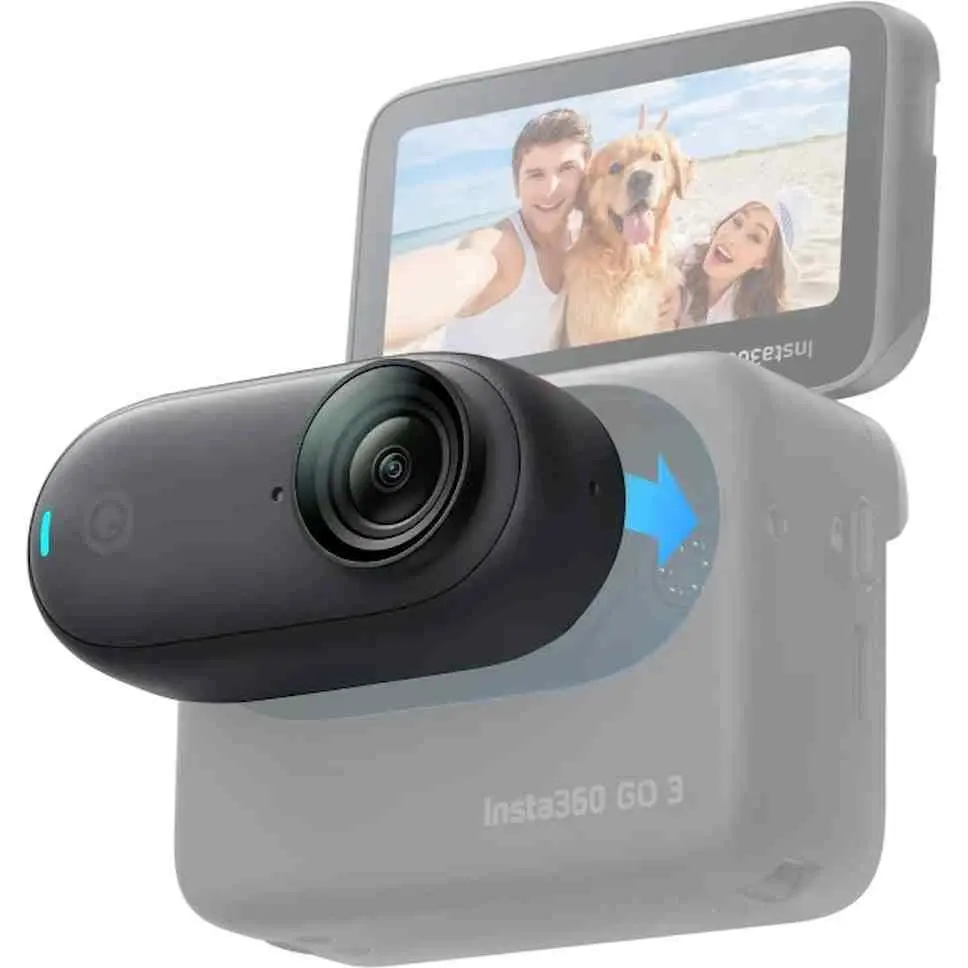 Cameră video sport Insta360 GO 3 64GB Standalone, negru pe tehnoparc.md Cameră video sport Insta360 GO 3 64GB Standalone, negru