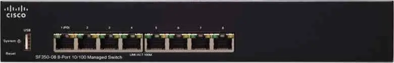 Коммутатор Cisco SF350-08 на tehnoparc.md Коммутатор Cisco SF350-08