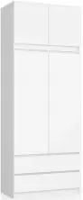 Шкаф Akord S90 2D2SZ + Антресоль, белый