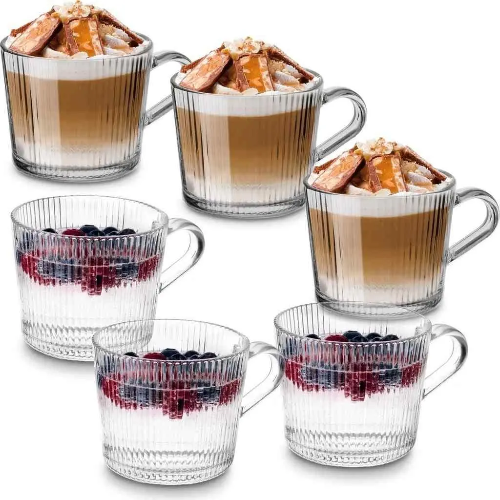 Set de pahare Tadar Sue Paski 400ml 6pcs, transparent
