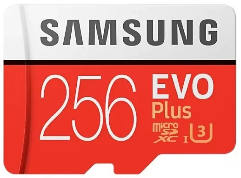 Карта памяти Samsung EVO Plus 100 Mb/s microSDXC UHS-I U3 + SD adapter, 256GB