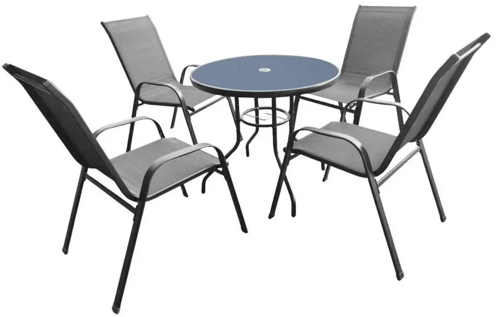 Set mobilă de grădină GardenLine TIH3514, gri/negru