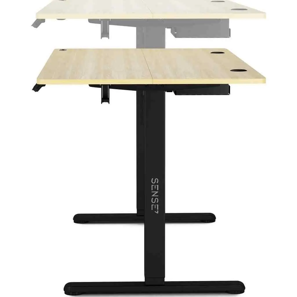 Masă de birou SENSE7 Nojo 140x70, pin negru