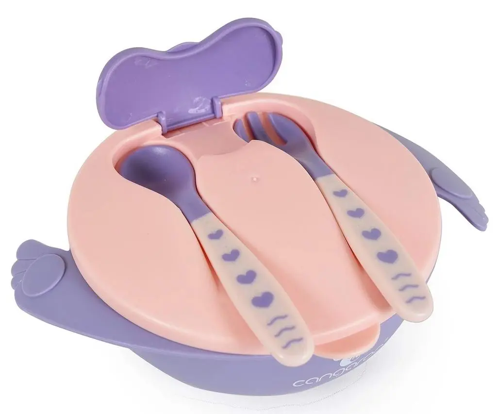 Set de hrănire Cangaroo Jelly Pink F1730, roz