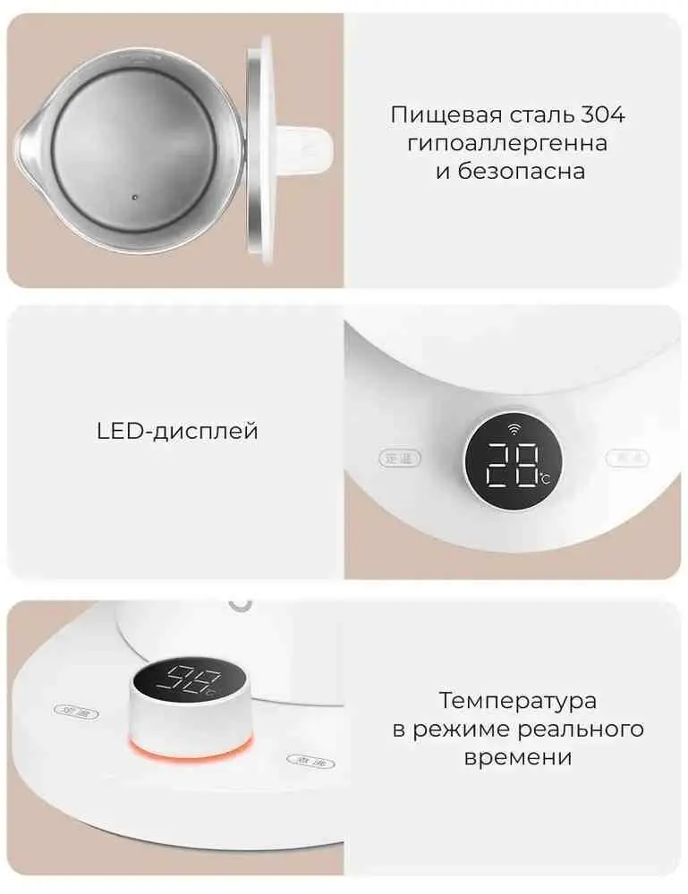 Электрочайник Xiaomi Kettle 2 Pro, белый