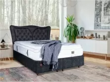 Кровать Ideal Mobila Mila 160x200см, черный