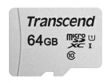Карта памяти Transcend microSDXC 300S + SD adapter, 64GB