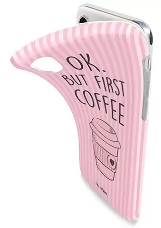 Husă de protecție I-Paint Soft iPhoneX COFFEE MUG, roz