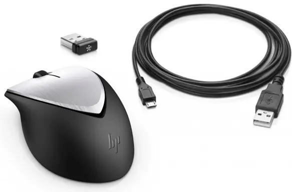 Mouse HP Envy Rechargeable Mouse 500, negru/argintiu pe tehnoparc.md Mouse HP Envy Rechargeable Mouse 500, negru/argintiu