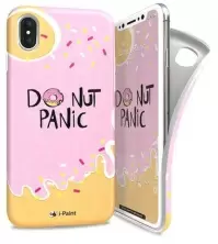 Husă de protecție I-Paint Soft IPhone X Donut, roz