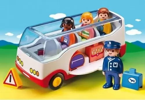 Set jucării Playmobil Airport Shuttle Bus 1.2.3