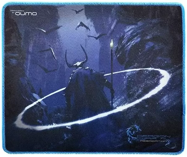 Mousepad Qumo Necromancer, negru/albastru