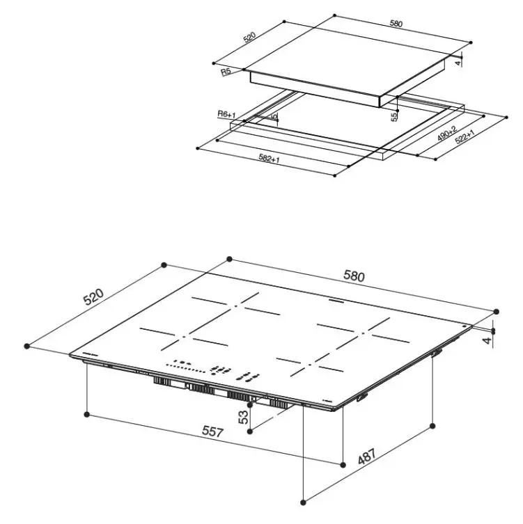 Индукционная панель Faber FCH 64 BK KL, черный