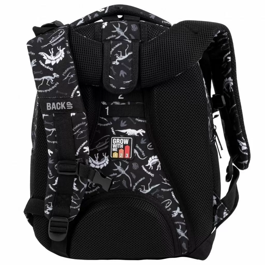 Rucsac școlar BackUP Dinosaury Black PLB4R114