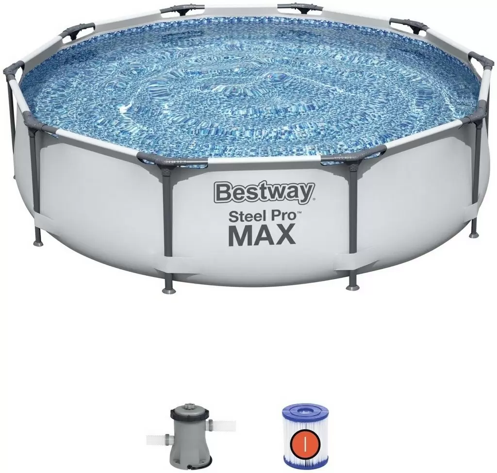 Бассейн Bestway Steel Pro Max 56408, серый