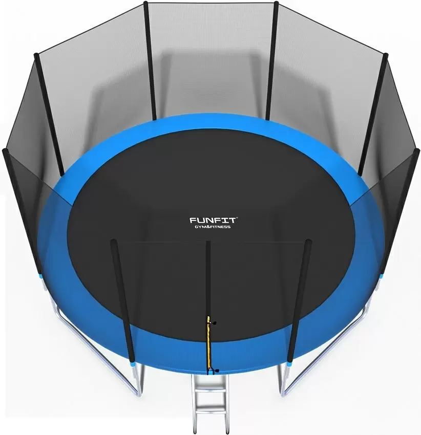 Батут FunFit 844 404см, черный/синий