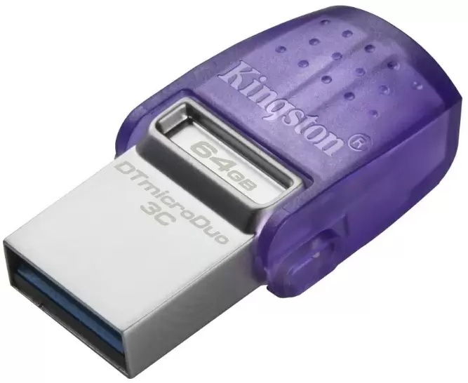 Flash USB Kingston DataTraveler microDuo 3C 64GB, violet