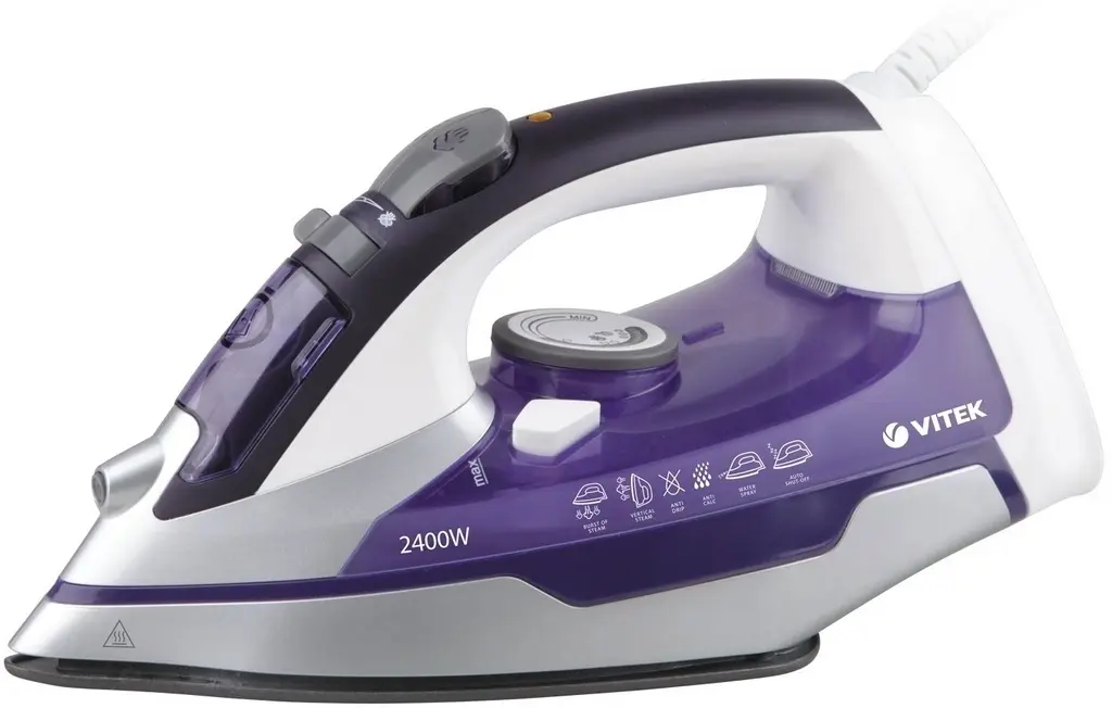 Утюг Vitek VT-1257, белый/фиолетовый