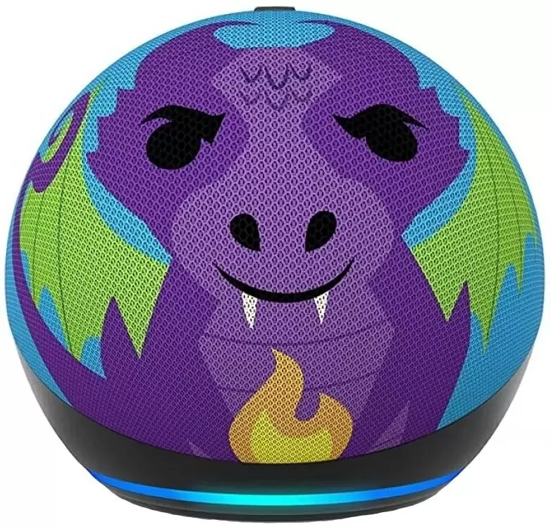 Boxă inteligentă Amazon Echo Dot (5th Gen) Kids Dragon, violet
