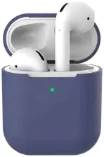 Чехол для наушников Helment Case Silicone Airpods 2 (AIRPOD2DB), синий на tehnoparc.md Чехол для наушников Helment Case Silicone Airpods 2 (AIRPOD2DB), синий