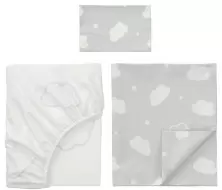 Детское постельное белье IKEA Ringduva 60x120см, белый/серый