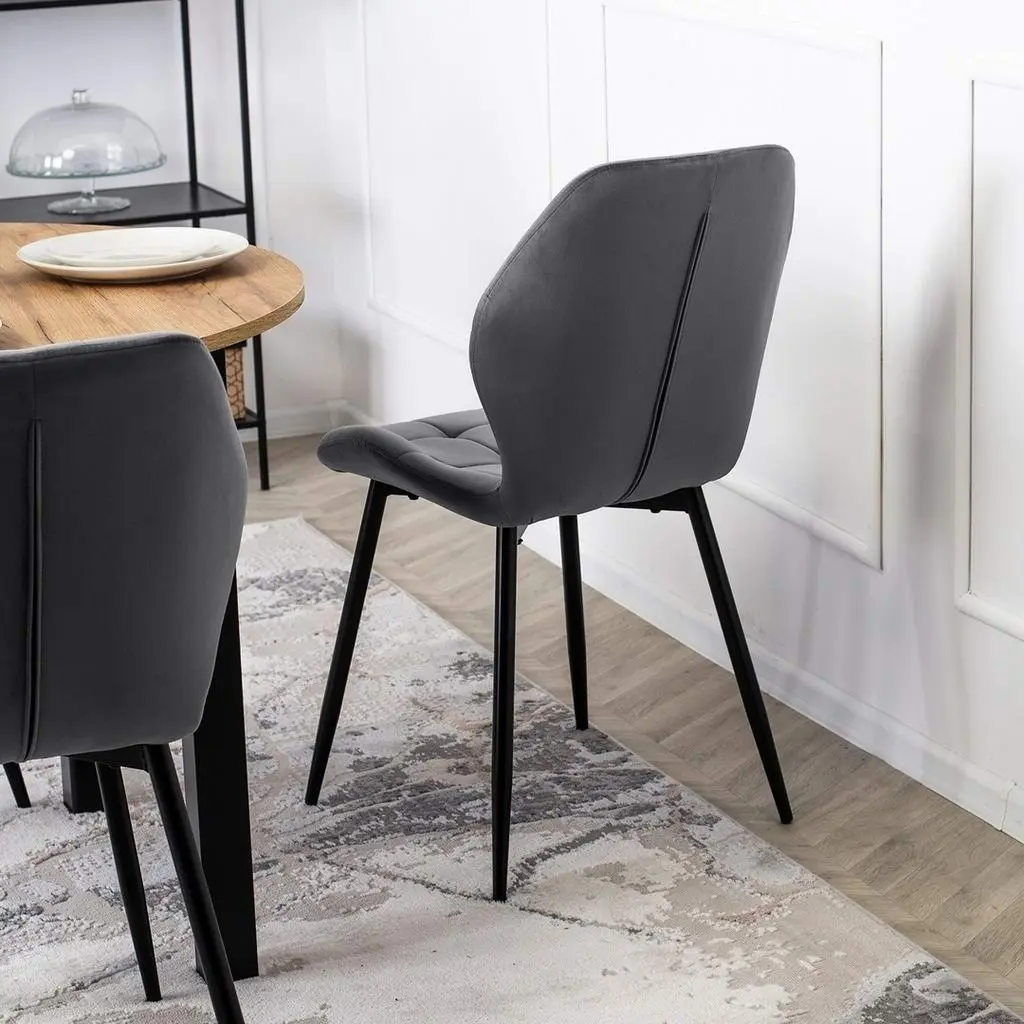 Scaun Mebel Elite Lucky, gri/negru