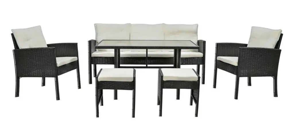 Set mobilă de grădină GardenLine SAD9583, negru pe tehnoparc.md Set mobilă de grădină GardenLine SAD9583, negru