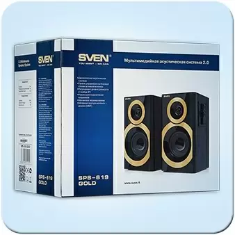 Boxe Sven SPS-619, negru/auriu